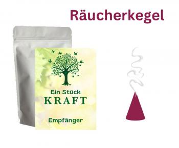 Eine Stück Kraft - Personalisierte Räucherkegel